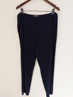 Sympli Canada Navy Blue Pull-On Stretch Jersey Travel Ankle Pants Plus Size 00G